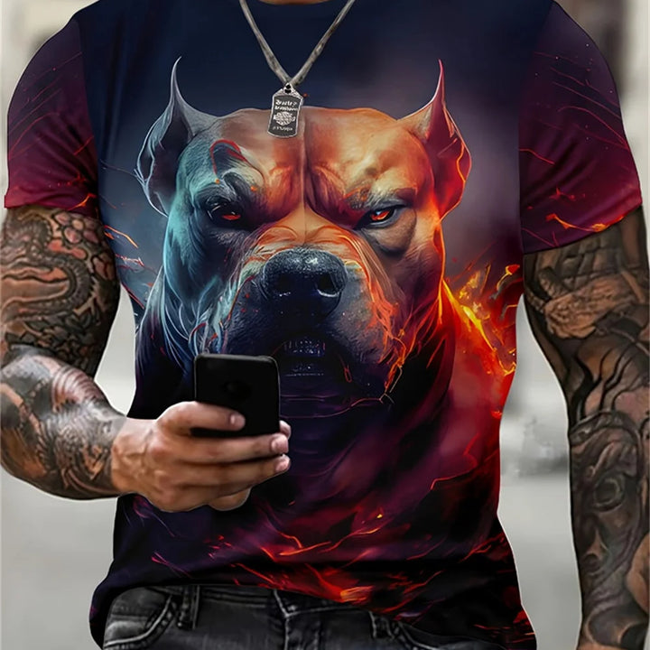 Outlet Of Scandinavian - T-Shirt Tuffa Hundmotiv