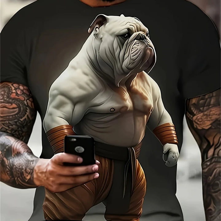 Outlet Of Scandinavian - T-Shirt Tuffa Hundmotiv