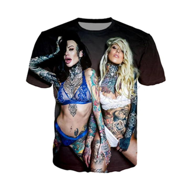 Outlet Of Scandinavian - T-Shirt Snygga Kvinnotryck