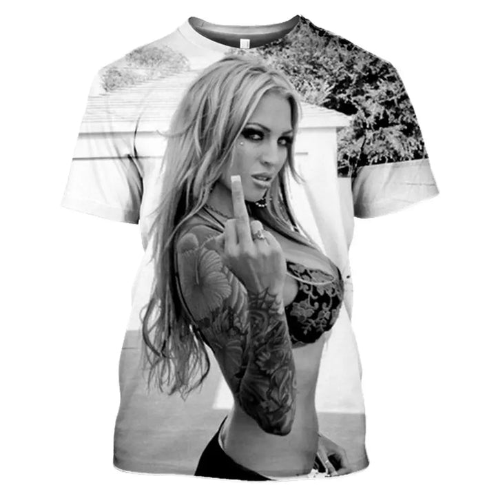 Outlet Of Scandinavian - T-Shirt Snygga Kvinnotryck