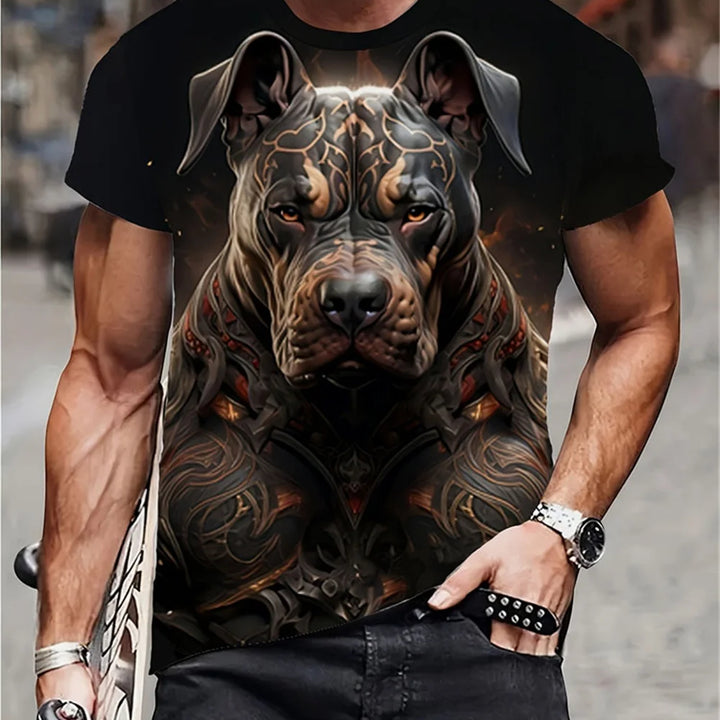 Outlet Of Scandinavian - T-Shirt Tuffa Hundmotiv